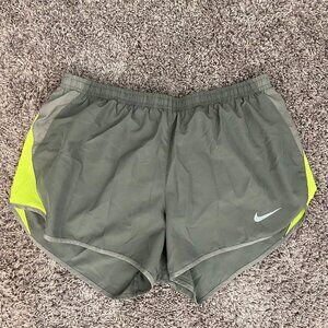 Nike Running Shorts Gray Neon Green Women's Large